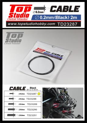 TD23287 - CABLE NOIR 0.2 mm - TOP STUDIO