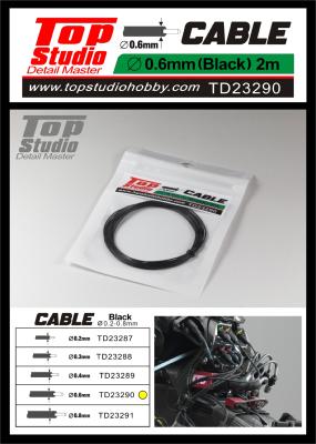 TD23290 - CABLE NOIR 0.6 mm - TOP STUDIO