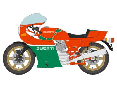 DECAL 1/12 - DUCATI 900 MIKE HAILWWOD REPLICA- BLUE STUFF - BS12-030