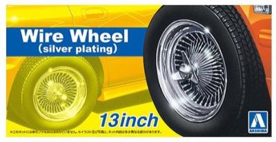 1/24 - 4 Roues 13 INCH wire wheel -13 pouces - AOSHIMA - AOS06626