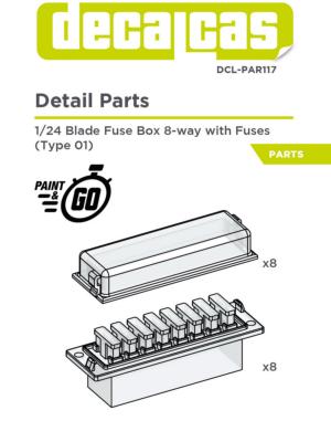 1/24  BOITE FUSIBLES- 3D- DECALCAS- DCL-PAR117