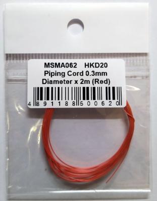 PIPING CORD 0.3MM X 2M RED - MSMA062