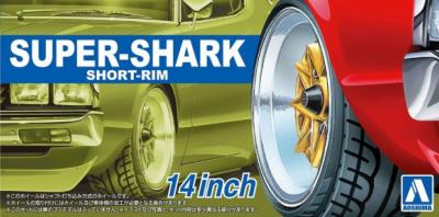 1/24 - 4 Roues Super Shark short rim -14 pouces - AOSHIMA - AOS05548