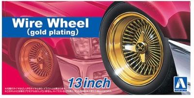 1/24 - 4 Roues 13 INCH wire wheel -13 pouces - AOSHIMA - AOS06627