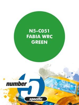 PEINTURE POUR AEROGRAPHE FABIA WRC GREEN -30 ML - NUMBER FIVE- N5-C051