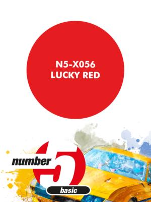 PEINTURE POUR AEROGRAPHE ROUGE LUCKY STR.KE- NUMBER FIVE- N5-X056