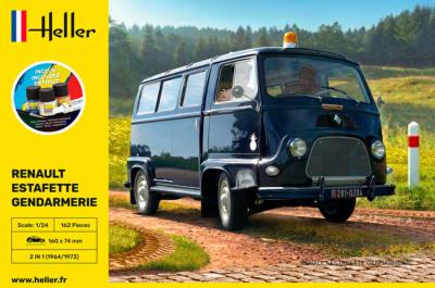 1/24 Maquette STARTER KIT RENAULT ESTAFETTE GENDARMERIE - HELLER 56742