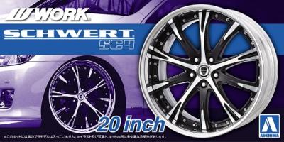 1/24 - 4 Roues Worrk Scwert SC4 -20 pouces - AOSHIMA - AOS05276