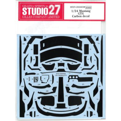 1/24 MUSTANG GT4 CARBON DECAL - STUDIO27 - CD24038