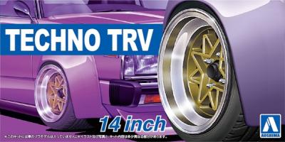 1/24 - 4 Roues Techno TRV -14 pouces - AOSHIMA - AOS05386