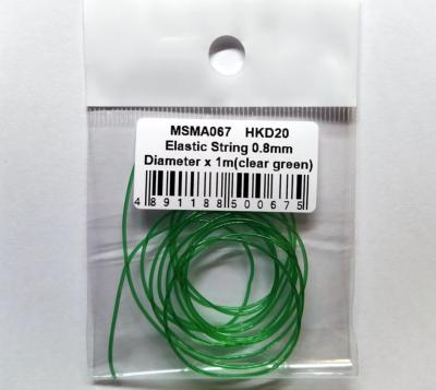 ELASTIC STRING 0.8MM X 2M CLEAR GREEN- MSMA067