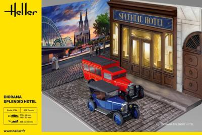 1/24 Maquette diorama splendid hotel - HELLER 50330 -