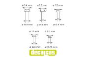 RIVETS 1.0mm-1.1mm -1.2mm- 1.3mm 1.4mm, - DECALCAS- DCL-PAR075