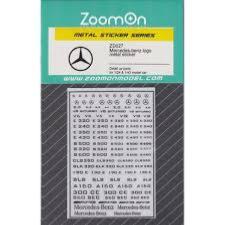 ZD027 - 1/24 STICKER METALLIQUE LOGO MERCEDES- ZoomOn- 