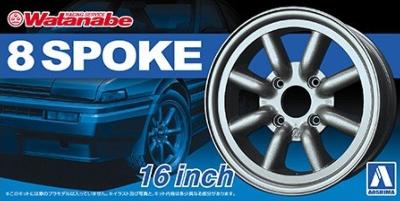 1/24 - 4 Roues RS wanatabe 8 rayons  16 pouces - AOSHIMA - AOS05248