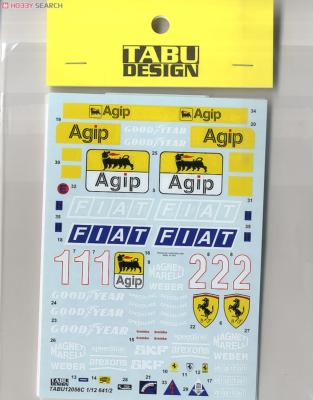 1/12 FERRARI 641/2 FULL DECAL - TABU- TABU12056