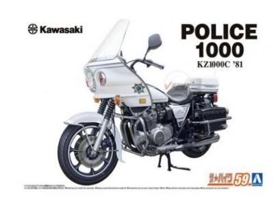 1/12 maquette  KAWASAKI KZ1000 POLICE- AOSHIMA - AOS06480