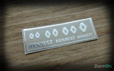 ZD036 - 1/24 STICKER METALLIQUE LOGO RENAULT- ZoomOn- 