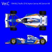 1/43 kit WILLIAMS FW16 GP PACIFIC 1994. model factory hiro k620