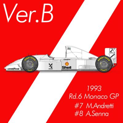 1/12 Kit Mc laren MP4/8 1993 monaco GP #7 M.Andretti model factory hiro K 660