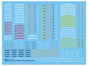 DECAL 1/12 - MOTO GP TIRES & WHEELS MARKINGS - BLUE STUFF - BS12-013