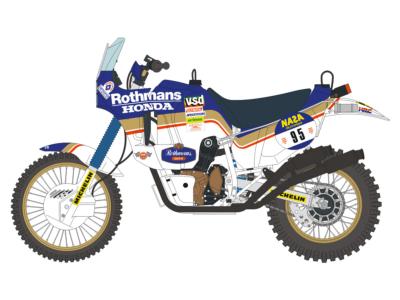 DECAL 1/12 -HONDA NXR 750 PARIS DAKAR 1986 - BLUE STUFF - BS12-046