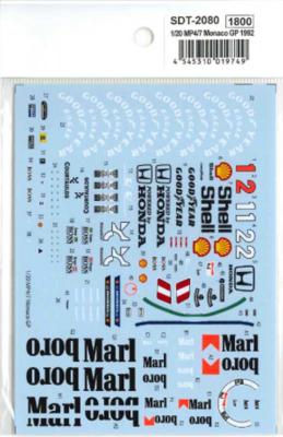 1/20 DECALS MC LAREN MP4/7 MONACO 1992- STUDIO27 - SDT2080