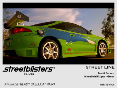 PEINTURE FAST & FURIOUS MITSUBISHI ECLIPSE GREEN 30 ML - STREETBLISTERS - SB30-0308