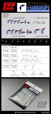 TD23183 - 1/12 RESIN HOSE JOINTS MIXED SET A