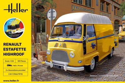 1/24 Maquette STARTER KIT RENAULT ESTAFETTE "high roof"- HELLER 56740