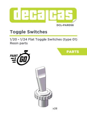 1/24 1/20 FLAT TOGGLE SWITCHES - DECALCAS - DCL-PAR056