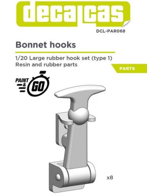 1/20 ATTACHES CAPOTS LARGES - DECALCAS - DCL-PAR068