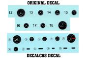 DECAL 1/12 DECALS FORD GT40 MKII TABLEAU DE BORD - DECALCAS - DCL-DEC057