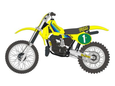 DECAL 1/12 -SUZUKI RM250 1982 - BLUE STUFF - BS12-042