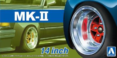 1/24 - 4 Roues Mark II-14 pouces - AOSHIMA - AOS05388