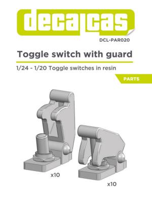 1/24 1/20 TOGGLE SWITCH WITH GUARD - DECALCAS - DCL-PAR020