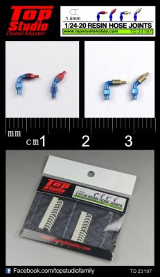 TD23197 - 1/24 - 1/20 - 1.5mm RESIN HOSE JOINTS