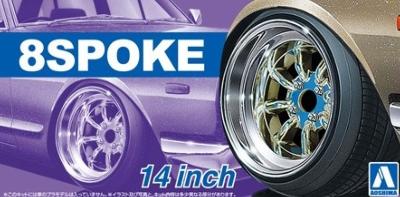 1/24 - 4 Roues 8 rayons   -14 pouces - AOSHIMA - AOS05376