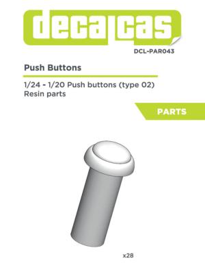 1/24 - BOUTON POUSSOIR - 28 PIECES - DECALCAS - DCL-PAR043