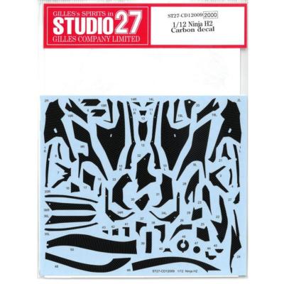 1/12 KAWASAKI NINJA H2 CARBON DECAL - STUDIO27 - CD12009