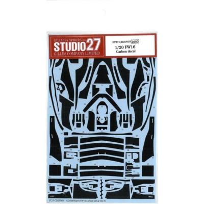 1/20 WILLIAMS FW16 CARBON DECAL - STUDIO27 - CD20003