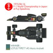 1/12 maquette en kit - LOTUS TYPE 77 GP JAPON 1976 - model factory hiro K848 - 