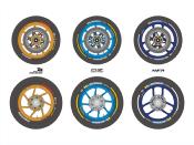 DECAL 1/12 - MOTO GP TIRES & WHEELS MARKINGS - BLUE STUFF - BS12-013