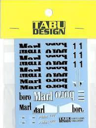 1/20 FERRARI F2000 OPTION DECAL - TABU- TABU20006