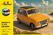 1/24 Maquette STARTER KIT RENAULT 4 TL/GTL  TOIT OUVRANT- HELLER 58704 