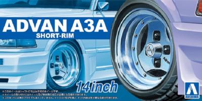 1/24 - 4 Roues Advan A3A short rim -14 pouces - AOSHIMA - AOS05546