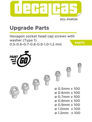 1/24 TETE DE VIS RELIEF EXAGONALE - 3D- DECALCAS- DCL-PAR134