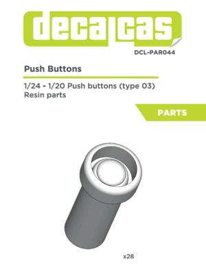 1/24 - BOUTON POUSSOIR - 28 PIECES - DECALCAS - DCL-PAR044