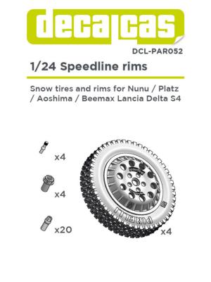 1/24 RIMS & SNOW TIRES LANCIA S4 - DECALCAS - DCL-PAR052