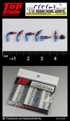 TD23189 - 1/12 - 2.0mm RESIN HOSE JOINTS